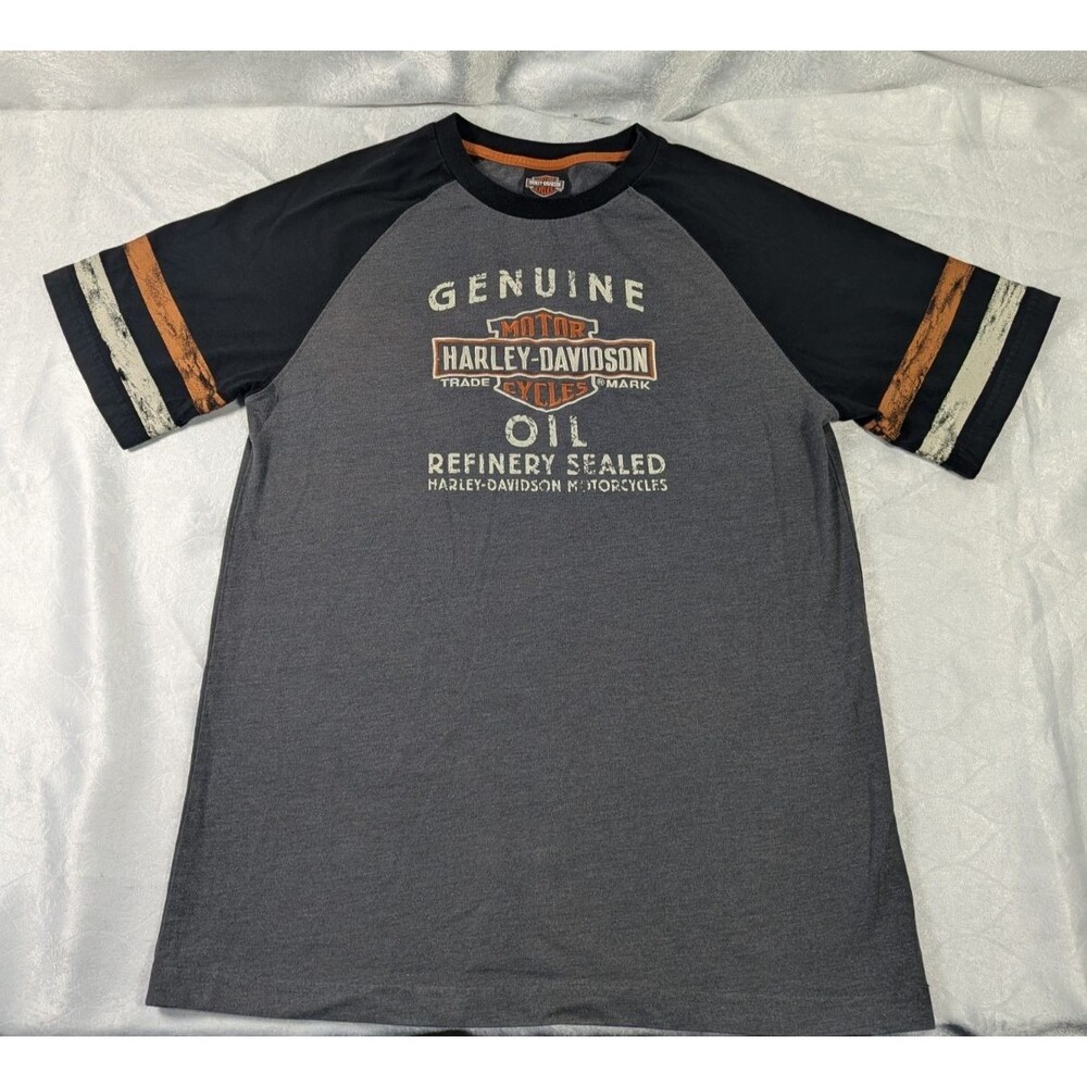 2012 Harley-Davidson Route 66 Tulsa Oklahoma Men’s M Raglan Graphic T-Shirt